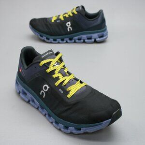 On Cloud Mens 10 Cloudflow 4 Black Storm Navy Running Shoes Sneakers 3MD30100340